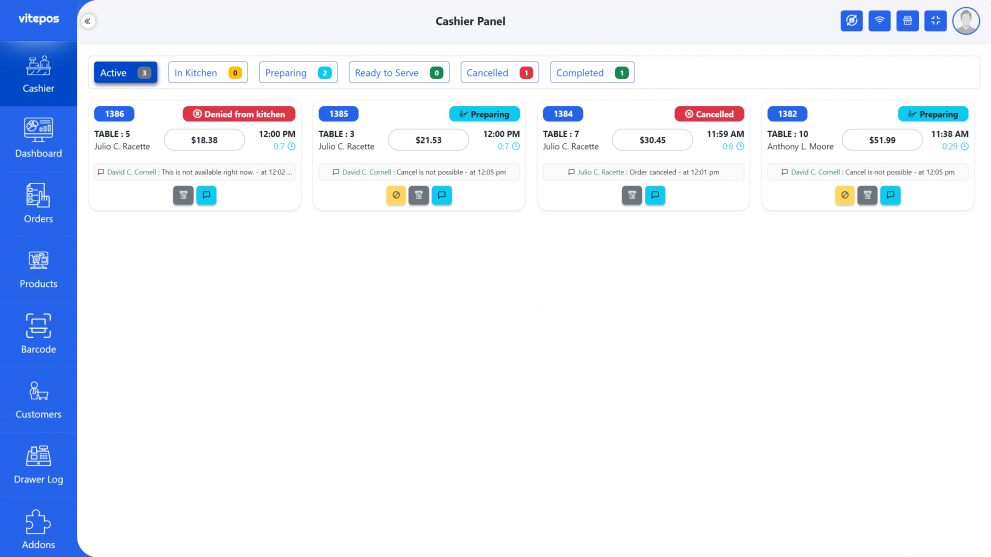 Introducing Vitepos Pro 2.0: The Winning Solution for Grocery, Retail and Restaurant Management - cashier panel