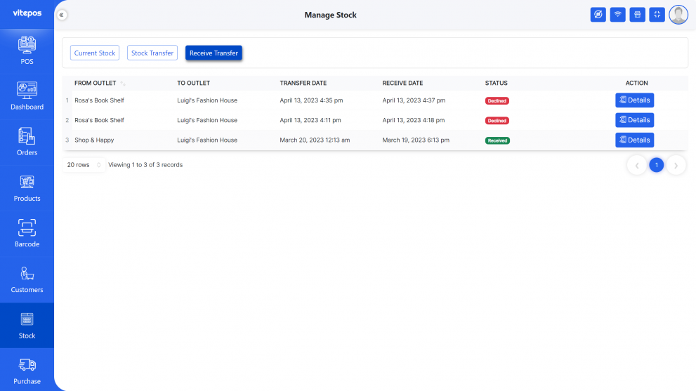 Introducing Vitepos Pro 2.0: The Winning Solution for Grocery, Retail and Restaurant Management - stock recive