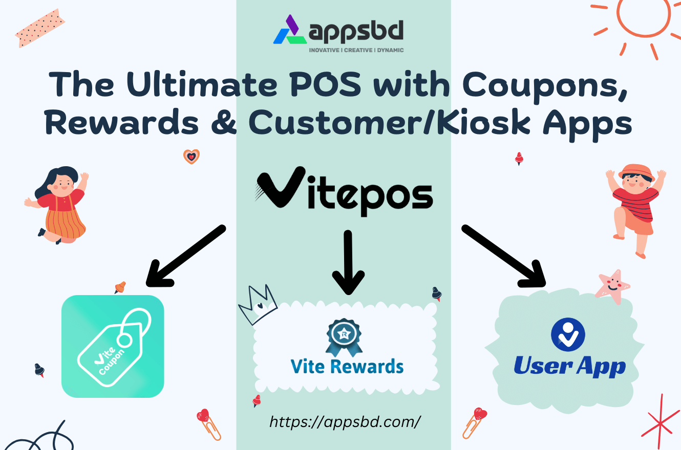 Vitepos Pro: The Ultimate POS with Coupons, Rewards & Customer/Kiosk Apps