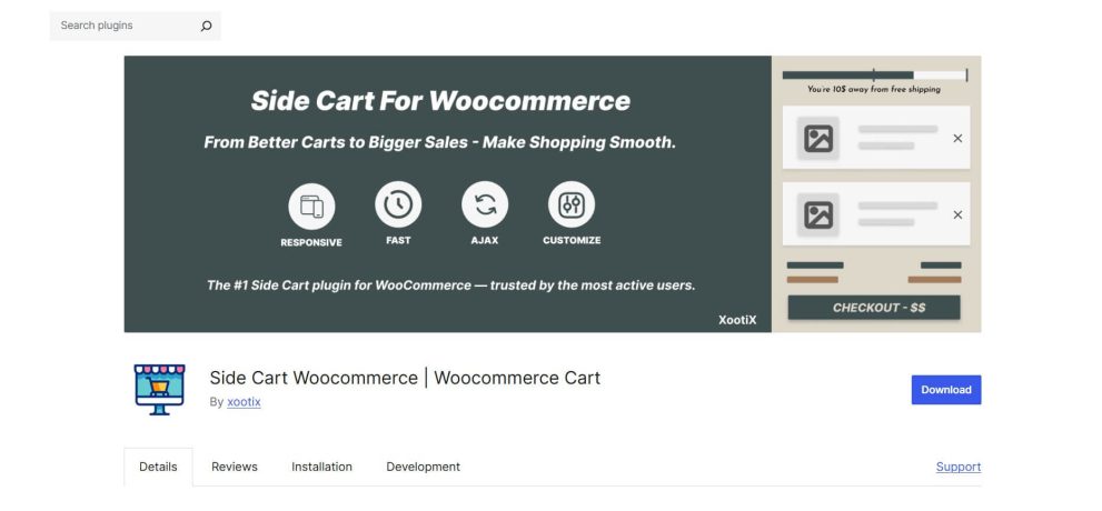 side cart woocommerce