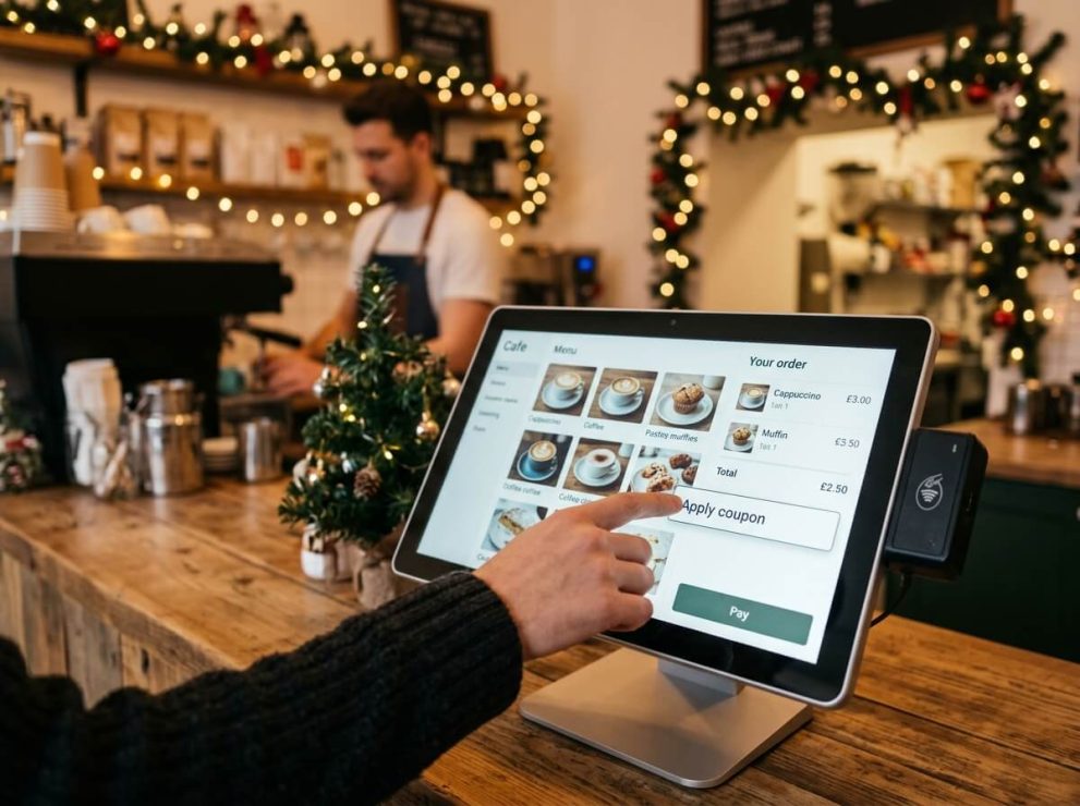 10 WooCommerce Promotion Ideas to Increase Sales During the Holiday Season - Customer using self order kiosk 20261011121734 1